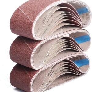 3 x 21 Inch Sanding Belts 21 Pack 40-400 assorted grit