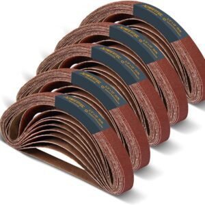 1/2 x 18 Inch Sanding Belts 50 Pack 40-240 grit