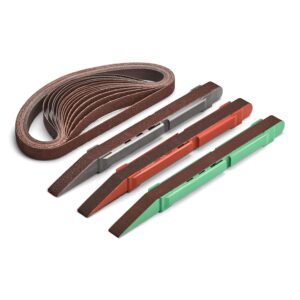 3 piece sanding detail tool hexagon grip aluminum oxide belts