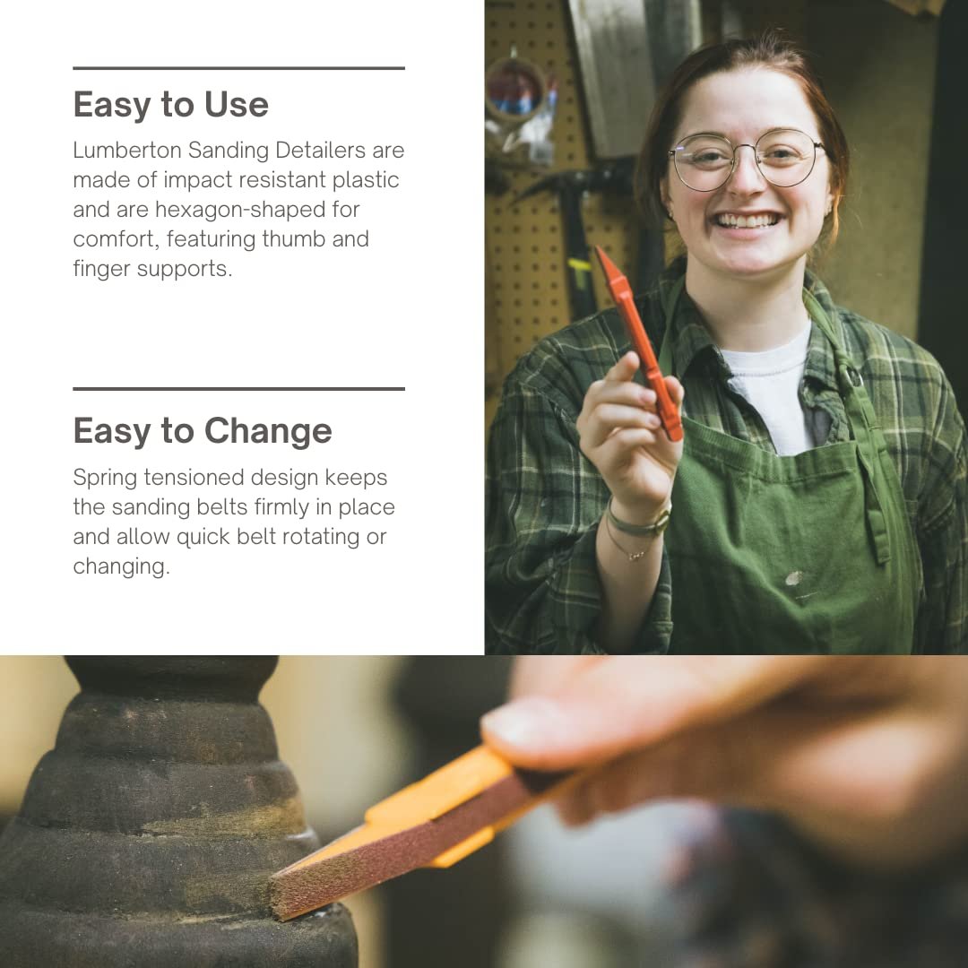 1/4 inch sanding detailer kit 24pc hexagon aluminum oxide coarse grit for crafting