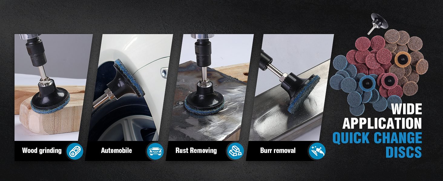 2 inch quick change roll lock sanding discs set max performance