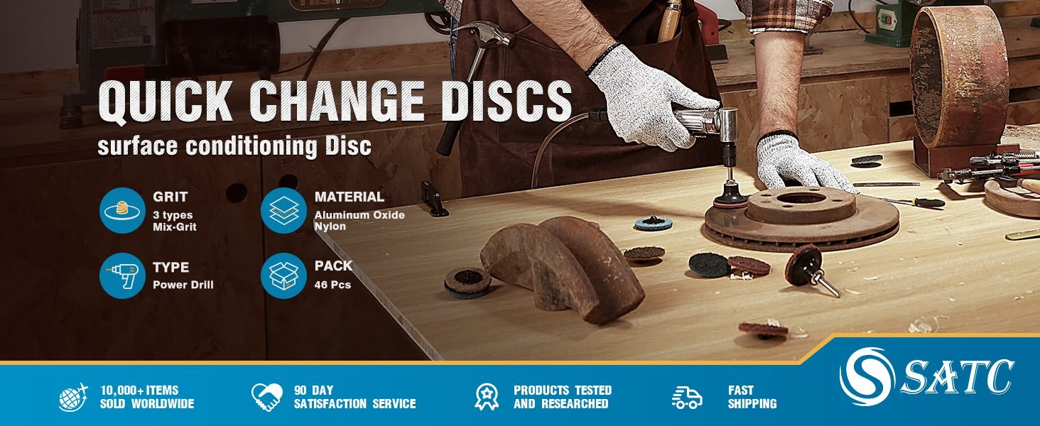 2 inch quick change roll lock sanding discs set 46pcs