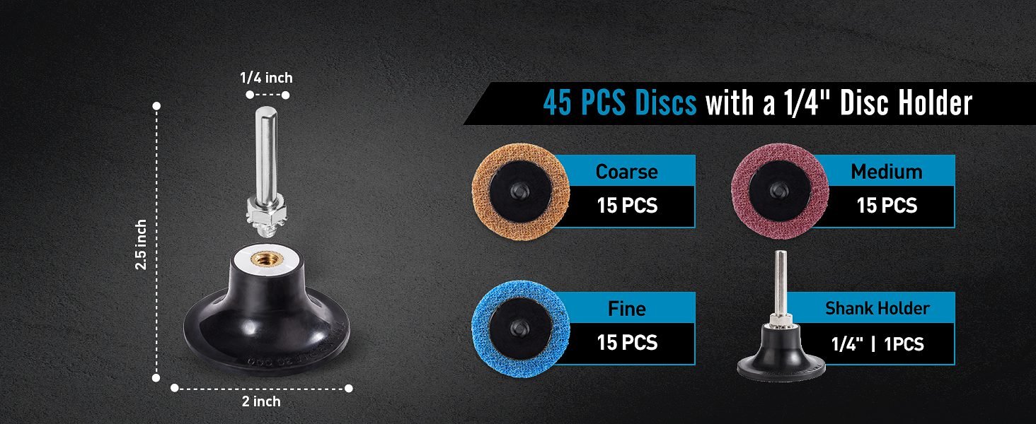 2 inch quick change roll lock sanding discs set long lasting