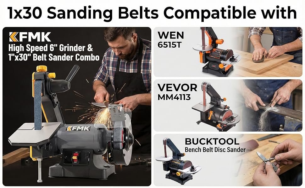 1x30 industrial sanding belt for woodworking and metal polishing