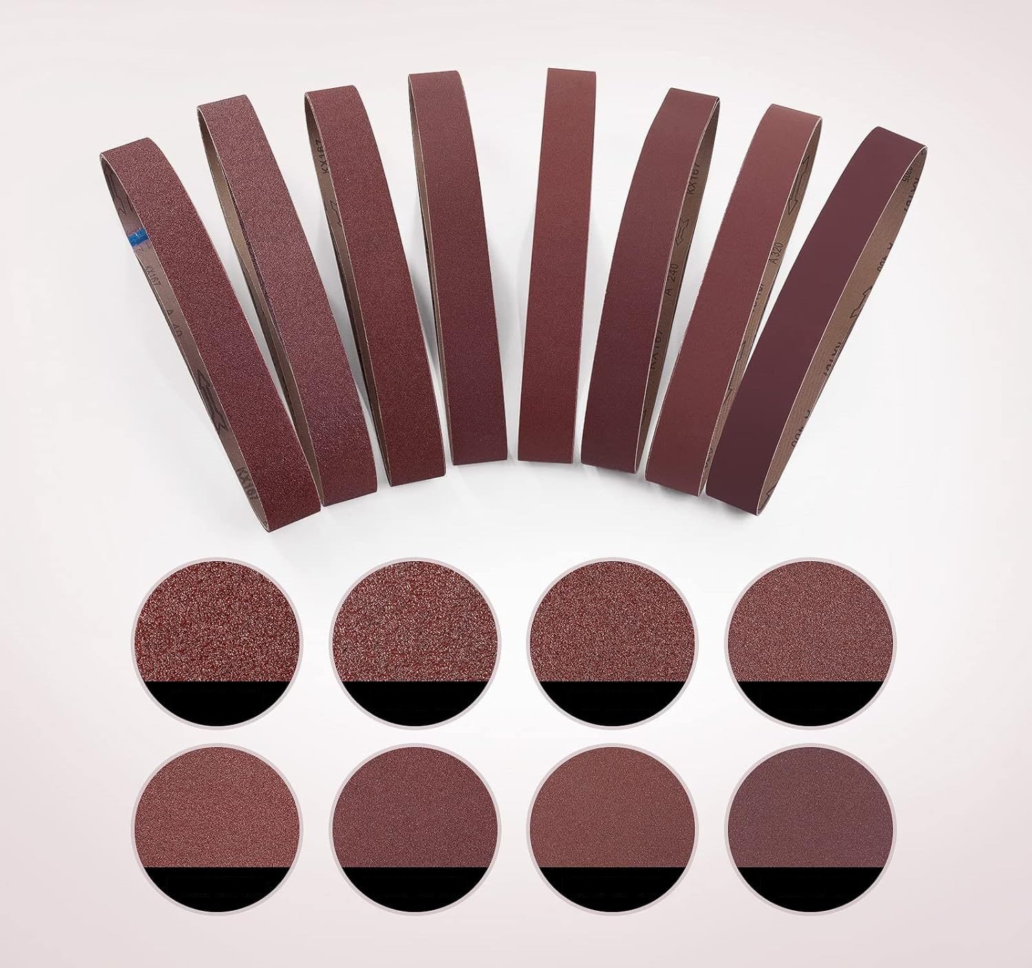 2x42 sanding belts full grit range for knife making and metal finishing