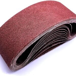 10-Pack 3 x 18 Inch Sanding Belts, High Performance Aluminum Oxide Abrasive Belts, Choice of 40-1000 Grit, Heavy Duty Replacement Belts for Portable Belt Sanders