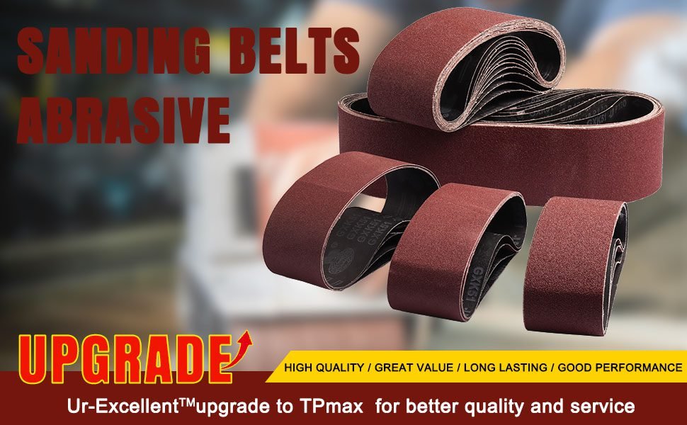 4 x 24 inch sanding belts industrial grade for woodworking and metal fabrication